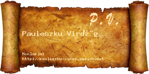 Pauleszku Virág névjegykártya