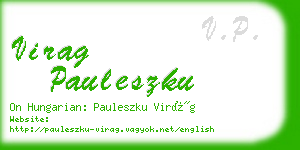 virag pauleszku business card